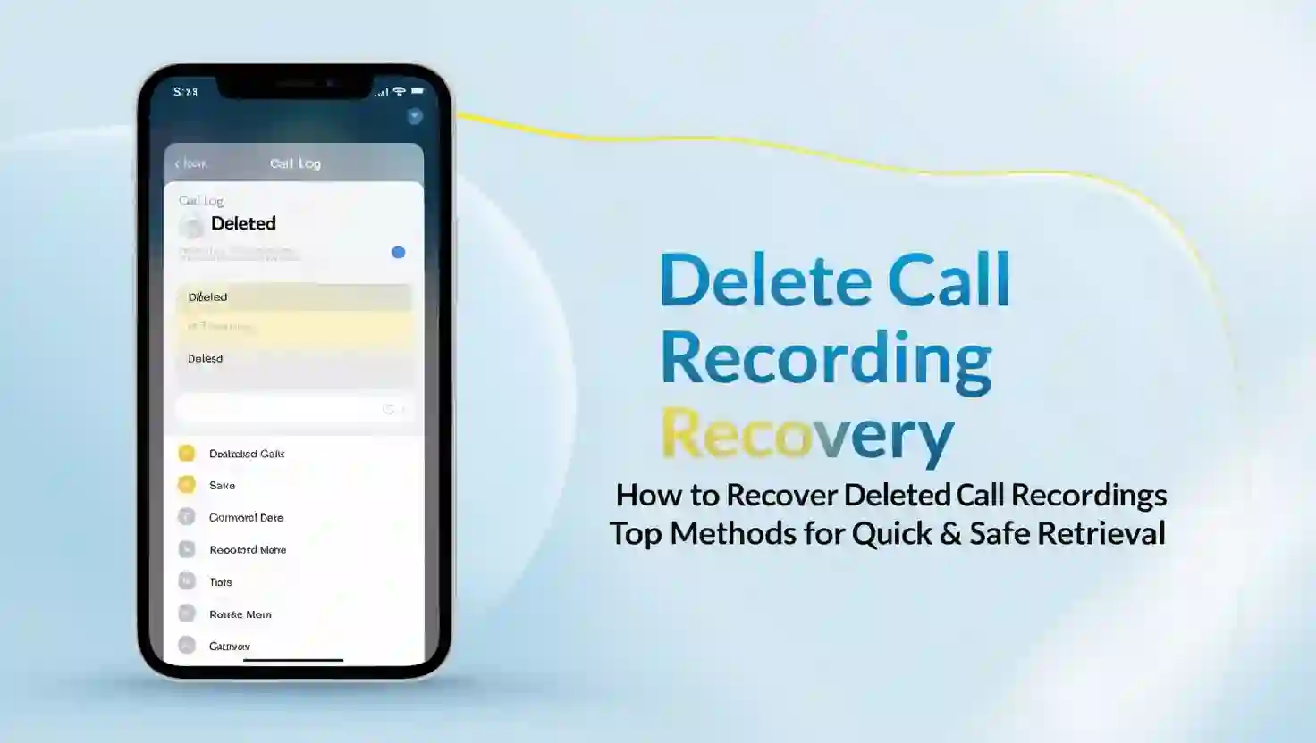 How to Recover Deleted Call Recordings