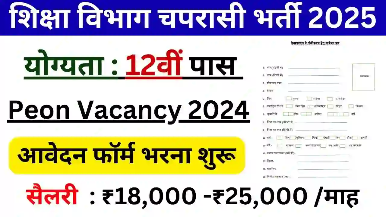 Education Department Peon Vacancy